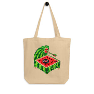 Watermelon Vinyl Player – Wormtone Original Eco Tote Bag